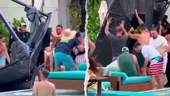 Terrifying scene unfolds as metal cabana frame crashes into packed casino pool area Education Guide